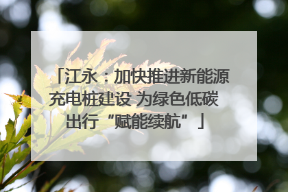 江永：加快推进新能源充电桩建设 为绿色低碳出行“赋能续航”