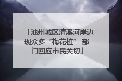 池州城区清溪河岸边现众多“梅花桩” 部门回应市民关切