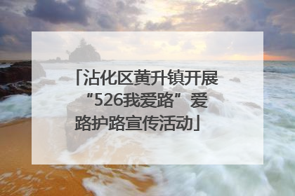 沾化区黄升镇开展“526我爱路”爱路护路宣传活动