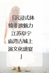 沉浸式体验非遗魅力 江苏阜宁庙湾古城上演文化盛宴