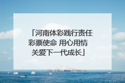 河南体彩践行责任彩票使命 用心用情关爱下一代成长