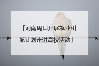 河南周口开展就业引航计划走进高校活动