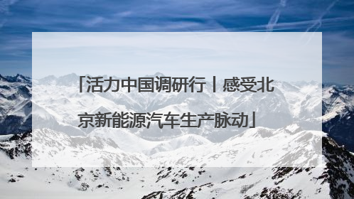 活力中国调研行丨感受北京新能源汽车生产脉动