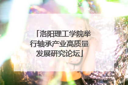 洛阳理工学院举行轴承产业高质量发展研究论坛