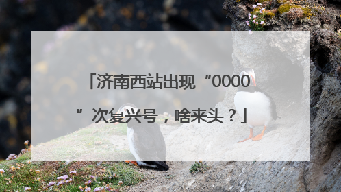 济南西站出现“0000”次复兴号，啥来头？