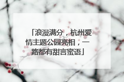 浪漫满分，杭州爱情主题公园亮相，一路都有甜言蜜语