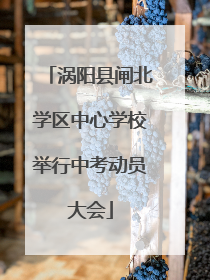 涡阳县闸北学区中心学校举行中考动员大会