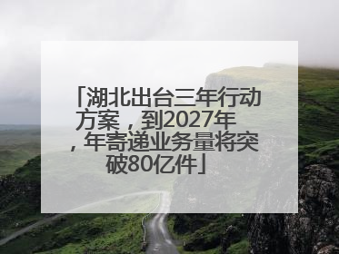 湖北出台三年行动方案，到2027年，年寄递业务量将突破80亿件