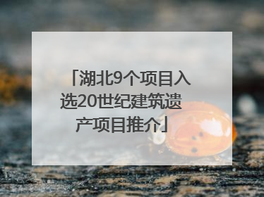 湖北9个项目入选20世纪建筑遗产项目推介