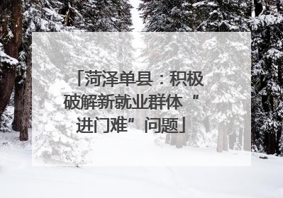 菏泽单县：积极破解新就业群体“进门难”问题