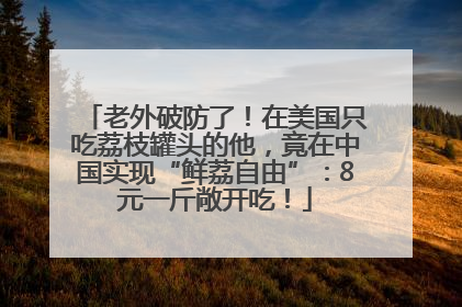 老外破防了！在美国只吃荔枝罐头的他，竟在中国实现“鲜荔自由”：8元一斤敞开吃！