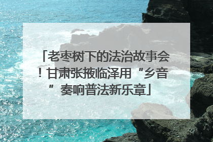 老枣树下的法治故事会！甘肃张掖临泽用“乡音”奏响普法新乐章