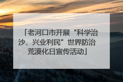 老河口市开展“科学治沙、兴业利民”世界防治荒漠化日宣传活动