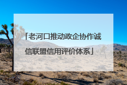 老河口推动政企协作诚信联盟信用评价体系