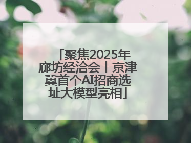 聚焦2025年廊坊经洽会丨京津冀首个AI招商选址大模型亮相