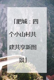 肥城：四个小山村共建共享新图景