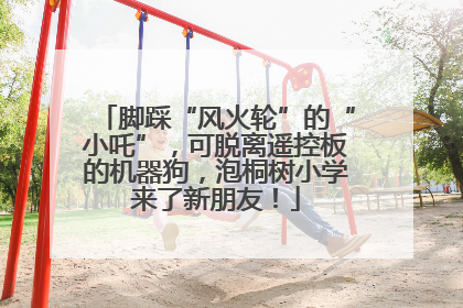 脚踩“风火轮”的“小吒”，可脱离遥控板的机器狗，泡桐树小学来了新朋友！