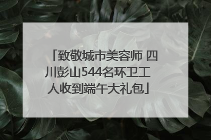 致敬城市美容师 四川彭山544名环卫工人收到端午大礼包