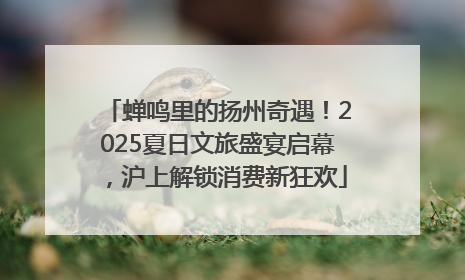 蝉鸣里的扬州奇遇！2025夏日文旅盛宴启幕，沪上解锁消费新狂欢