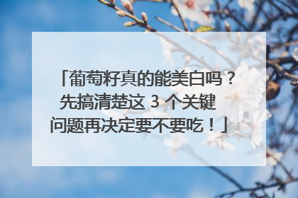 葡萄籽真的能美白吗？先搞清楚这 3 个关键问题再决定要不要吃！