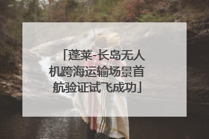 蓬莱-长岛无人机跨海运输场景首航验证试飞成功