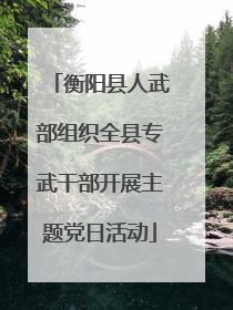 衡阳县人武部组织全县专武干部开展主题党日活动