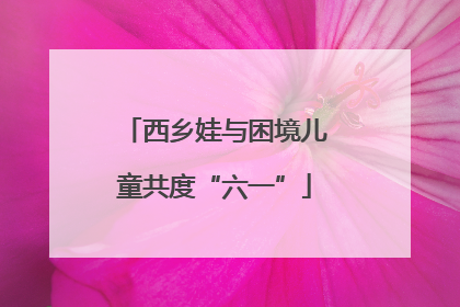 西乡娃与困境儿童共度“六一”