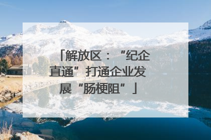 解放区：“纪企直通”打通企业发展“肠梗阻”