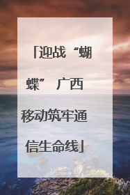 迎战“蝴蝶” 广西移动筑牢通信生命线