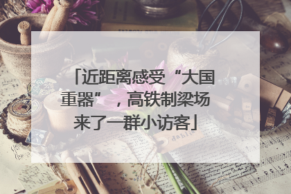 近距离感受“大国重器”，高铁制梁场来了一群小访客