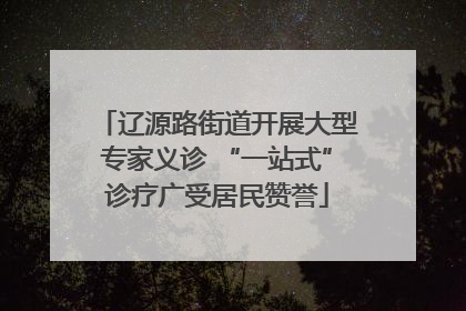 辽源路街道开展大型专家义诊 “一站式”诊疗广受居民赞誉