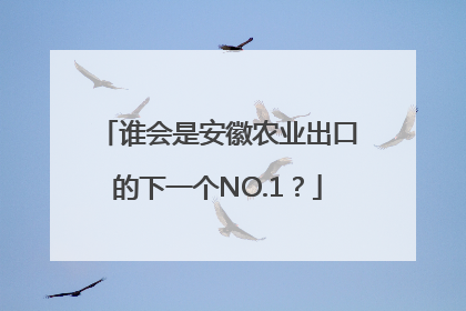 谁会是安徽农业出口的下一个NO.1？