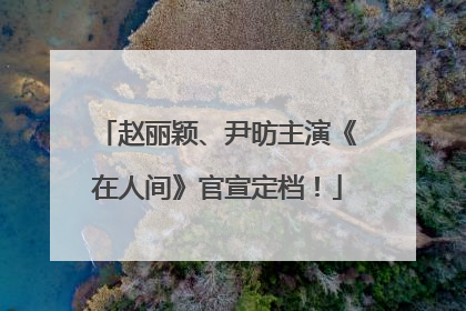 赵丽颖、尹昉主演《在人间》官宣定档！