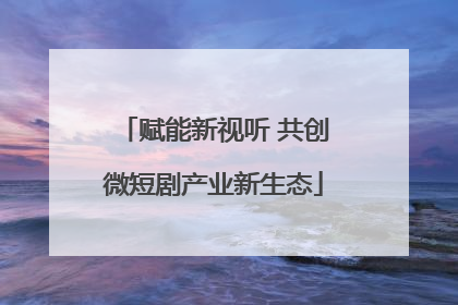 赋能新视听 共创微短剧产业新生态