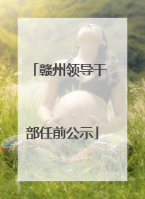 赣州领导干部任前公示