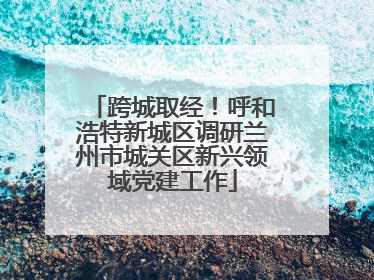跨城取经！呼和浩特新城区调研兰州市城关区新兴领域党建工作