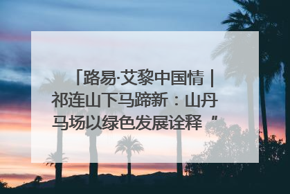 路易·艾黎中国情｜祁连山下马蹄新：山丹马场以绿色发展诠释“两山”理论实践