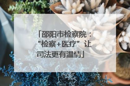 邵阳市检察院：“检察+医疗”让司法更有温情