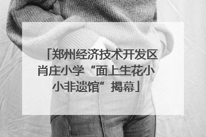 郑州经济技术开发区肖庄小学“面上生花小小非遗馆”揭幕