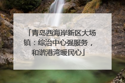 青岛西海岸新区大场镇：综治中心强服务，和谐港湾暖民心