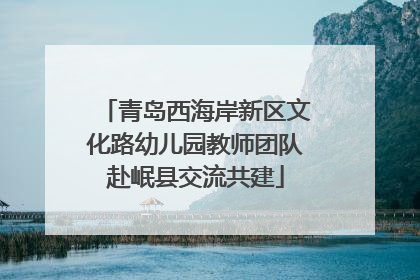青岛西海岸新区文化路幼儿园教师团队赴岷县交流共建
