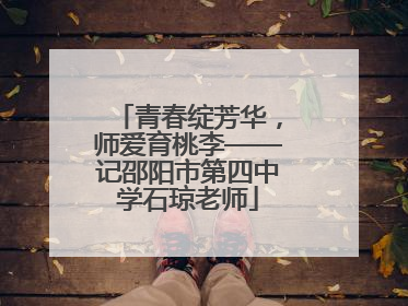 青春绽芳华，师爱育桃李——记邵阳市第四中学石琼老师