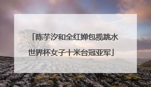 陈芋汐和全红婵包揽跳水世界杯女子十米台冠亚军