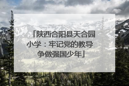 陕西合阳县天合园小学：牢记党的教导 争做强国少年