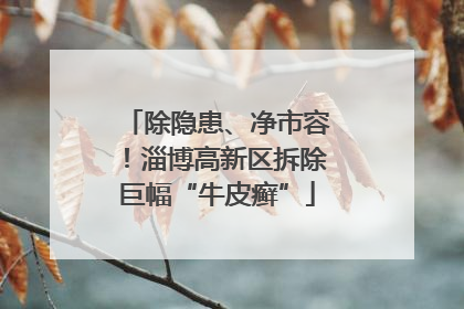 除隐患、净市容！淄博高新区拆除巨幅“牛皮癣”