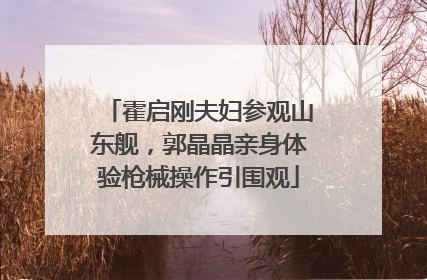 霍启刚夫妇参观山东舰，郭晶晶亲身体验枪械操作引围观