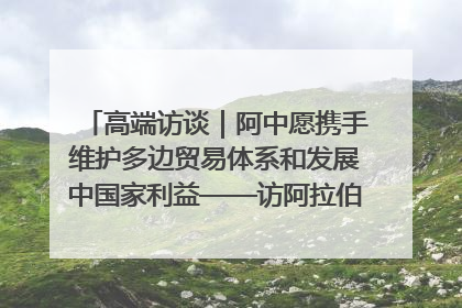 高端访谈｜阿中愿携手维护多边贸易体系和发展中国家利益——访阿拉伯议会议长亚马希