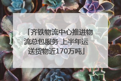 齐铁物流中心推进物流总包服务 上半年运送货物近170万吨