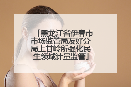 黑龙江省伊春市市场监管局友好分局上甘岭所强化民生领域计量监管