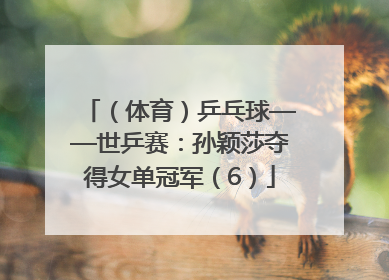 （体育）乒乓球——世乒赛：孙颖莎夺得女单冠军（6）
